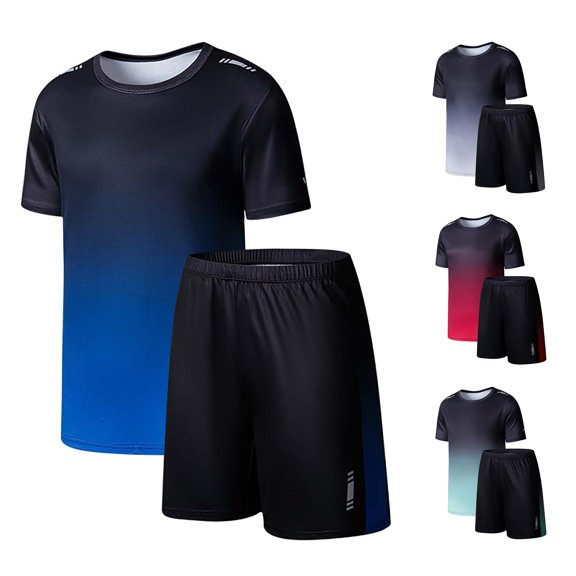 XINXIAOO Unisex Kids 2/3-Piece Outfit Quick Dry T-Shirt and Shorts Boys 8-9 Years