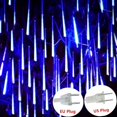 thumbnail image 2 of Juego de 1/2/3/4 luces LED de lluvia de meteoritos para exteriores, impermeables, con forma de gota de lluvia, para decoración de patio, fiestas navideñas, 30/50 cm, 2 of 5