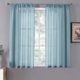 thumbnail image 1 of Cortinas transparentes Tollpiz de lino texturizado que filtra la luz, azul 5, 1 of 6
