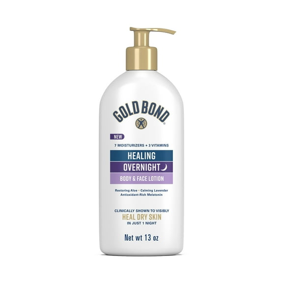 Gold Bond Healing Overnight Body & Face Lotion, 13 oz.