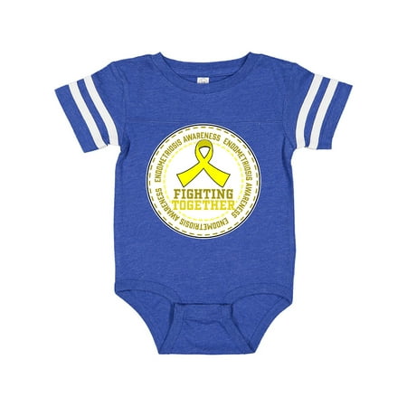 

Inktastic Fighting Together- Endometriosis Awareness yellow ribbon Gift Baby Boy or Baby Girl Bodysuit