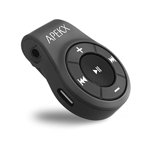 Headset Speaker APEKX Clip Bluetooth Audio Adapter for Headphones Wireless Re 