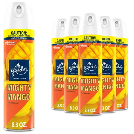 Glade Air Freshener Room Spray, Mighty Mango, 8.3 oz, 6 Count