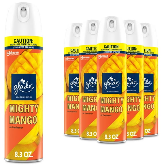 Glade Air Freshener Room Spray, Mighty Mango, 8.3 oz, 6 Count
