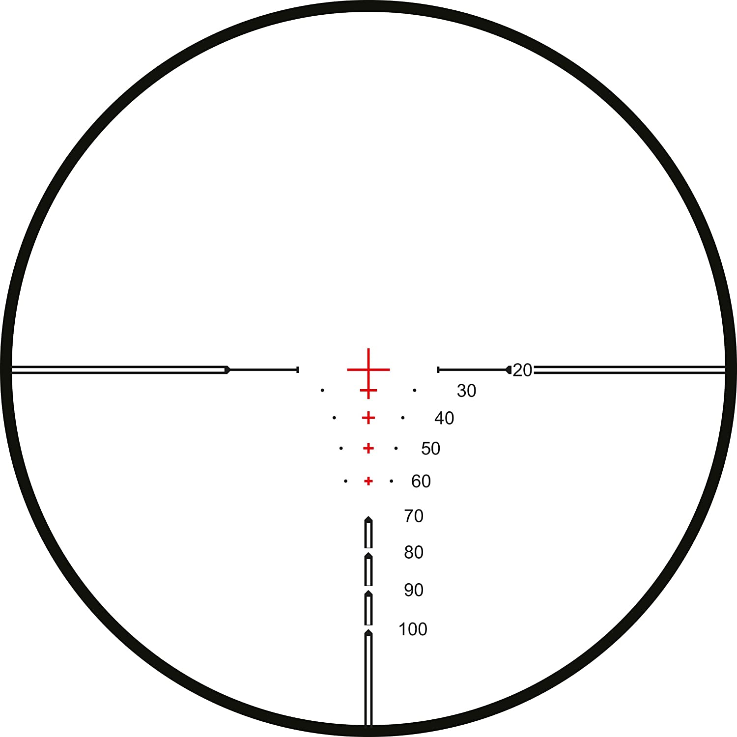 Hawke XB30 Pro 1-5x24mm Illuminated SR Reticle Crossbow Scope, Matte Black - 12230