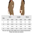 thumbnail image 2 of Vestido Mujer Otoño Largo Cuello Redondo Manga Larga Traje Ygjytge Marrón claro T XL para Mujer, 2 of 6
