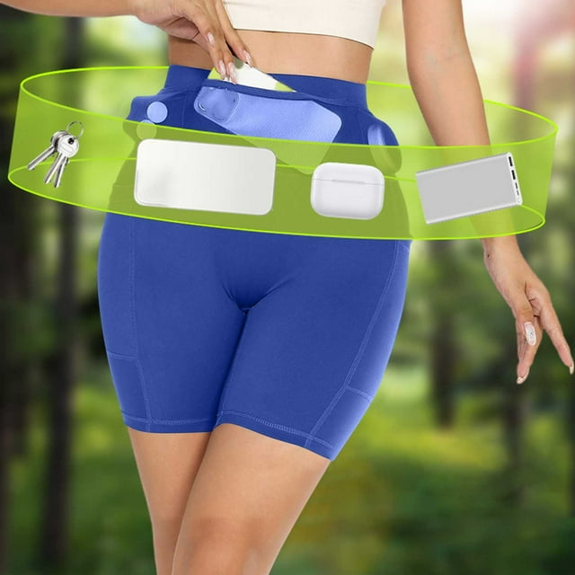 TaTaai Women's High Waisted Yoga Shorts with Phone Pocket Butt Lifting Compression Athletic Gym Workout Summer Shorts Stretchy Non-See-Through Gift