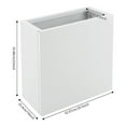 thumbnail image 4 of ToppiJoy 20.5*10*22in Metal Rectangular Planter Box, Planter Box Outdoor Planters All-Weather Use and Drainage Holes for Deck, Patio, Front Porch(White), 4 of 12