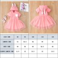 thumbnail image 5 of YEEDISON Kids Dresses for Girls Toddler Girl Dress Cute Rabbit Ear Solid Patchwork Short Sleeve Princess Dress Baby Girl Clothes1-6Y, 5 of 5