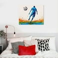thumbnail image 4 of Nawypu Soccer Player Man Watercolor Wall Soccer Boy Canvas Painting Prints for Home Wall Decor Framed Football Sports Artwork Nursery Gifts, 4 of 4