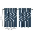 thumbnail image 4 of Modern Abstract Geometric Lines Boho Kitchen Curtains - Vintage Tier Cafe Curtains for Bathroom Living RV Rod Pocket Window Drapes 36 Inch 2 Panels Set 28"x36" Window Treatment Tiers, 4 of 4