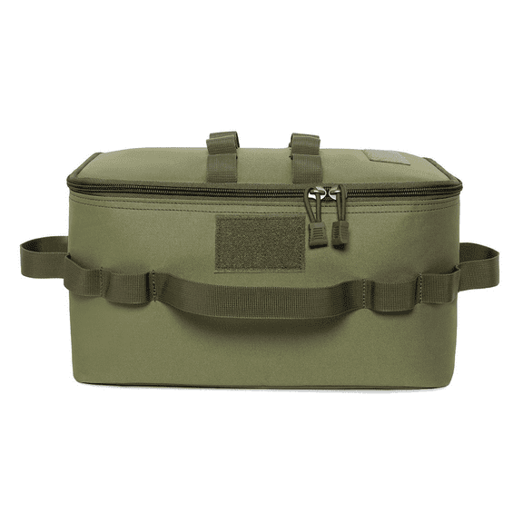 Outdoor Camping Storage Bag Gas Stove Canister Pot Carry Bag Picnic Bag Cookware Utensils Organizer Green