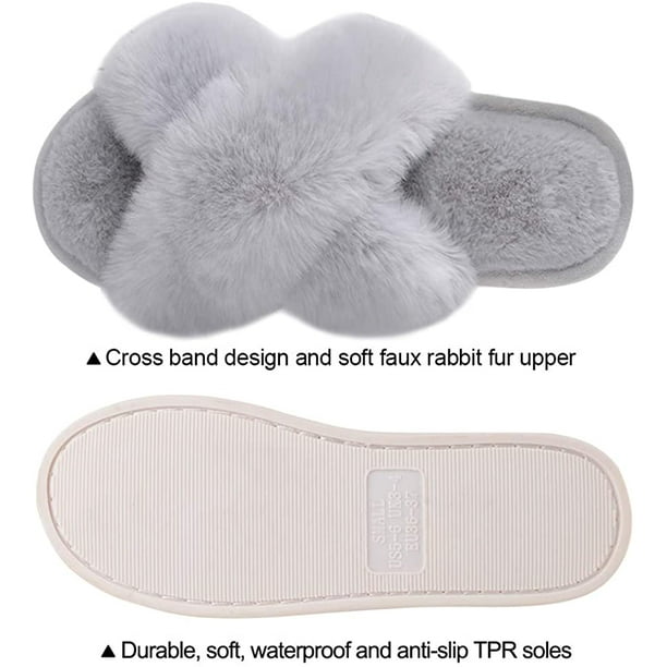 Womens Slippers Cozy Comfy Faux Fur Slip-on Women House Shoes Memory Foam  Suede Fluffy Comfort Plush Breathable Anti-Slip Indoor & Outdoor Winter  Warm Beige 5-6 : : Clothing, Shoes & Accessories