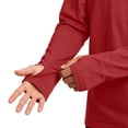 thumbnail image 6 of Hvogkswy Workout Shirts for Men Solid Crew Neck Long Sleeve Base Layer T-Shirt Thin Breathable Sport Fitness Pullover Top, Size S-3XL, 6 of 7