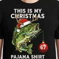 thumbnail image 3 of This Is My Christmas Pajama Bass Fish Santa Hat – T-Shirt, Hoodie & Sweatshirt – Holiday Fishing Theme – Family Gatherings, 3 of 6