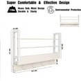 thumbnail image 4 of JJS Floating Book Shelf Coat Rack, Wall Mounted Storage Shelves with Coat Hooks Key Holder for Entryway Hallway Bathroom Living Room Bedroom, White, Set of 3…, 4 of 7