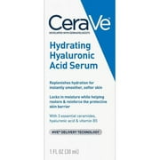 CeraVe Hyaluronic Acid Serum for Smoother Softer Skin, Hydrating Skincare Normal to Dry Skin1 fl oz
