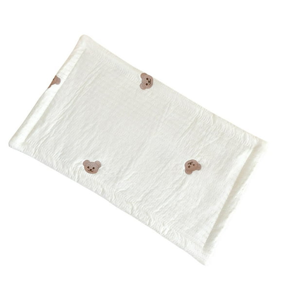Almohada para bebé, almohada para la cabeza, suave, 12x20 pulgadas, toalla acolchada lavable, almohada plana fina para recién nacidos, bebés y niñas Oso Hugo almohada recién nacida