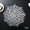 thumbnail image 1 of CAROOTU Decorative Floral Table Mat 2 PCS Thick PVC Pot Coaster Fast Heat Dissipation Non Slip Flexible Placemats for Kitchen, 1 of 6