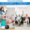 thumbnail image 3 of GAOMON 18000 BTU Mini Split Air Conditioner, Wifi Enabled 19 SEER2, Cools & Heats Up to 1250 Sq.Ft, Inverter Ductless Wall AC Unit with Condenser, Heat Pump, 16.4ft Kit, Remote Control, 3 of 8