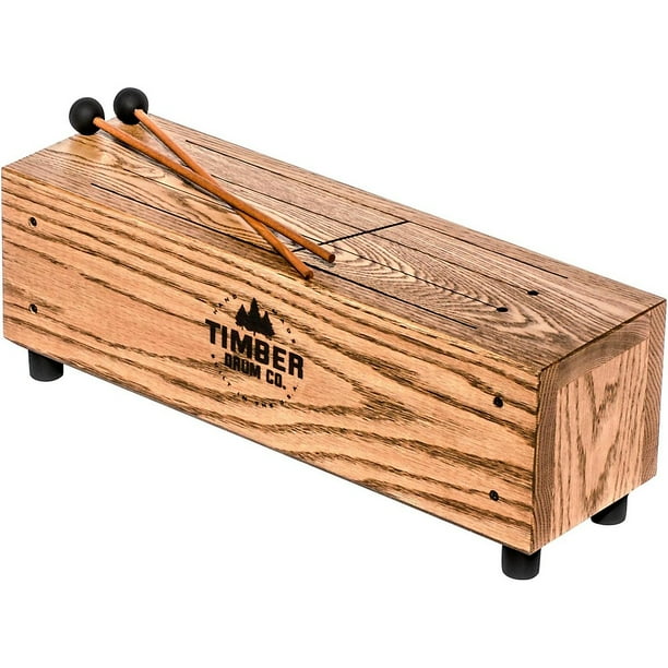 Timber Drum Company Slit Tongue Log Drum with Mallets