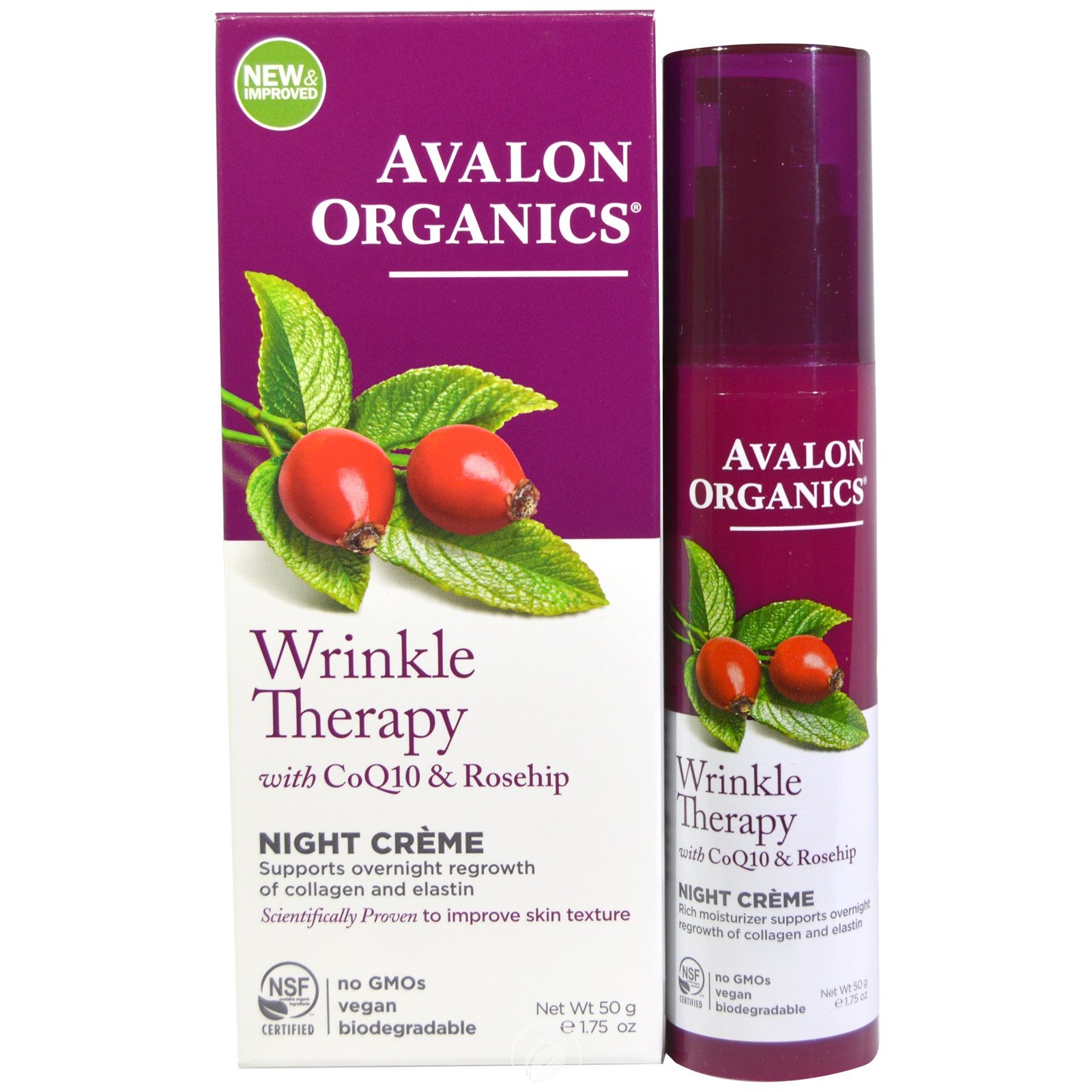 Avalon Organic Botanicals Wrinkle Therapy Night Creme 1.75 Ounce - image 1 of 2