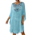 thumbnail image 2 of Xuyuer Women's Swimsuit Coverup Crochet Chiffon Tassel Cover Ups Dress Summer Swimwear Beach Lace Pullover Bathing Suit, 2 of 5