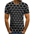 thumbnail image 1 of Qiopertar Liquidation à Moins de 5$ Chemise Homme Imprimé Abstrait Manches Courtes Col Rond Mode Décontractée Quotidienne Vacances Chemise Haut Blouses en Liquidation Offres d'Accès Anticipé, 1 of 5