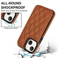 thumbnail image 7 of Feishell Back Wallet Case for iPhone 15 Plus 6.7", RFID Blocking Premium PU Leather Flip Cover with Card Slots Holder Magnetic Buttons Kickstand TPU Bumper Shockproof Case, Brown, 7 of 7