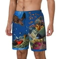 thumbnail image 2 of Haiem Colorful Coral Reef Mens Swim Trunks with Compression Liner 2 in 1 Swimming Shorts Stretch Swimwear Quick Dry,Board Shorts-XX-Large, 2 of 9