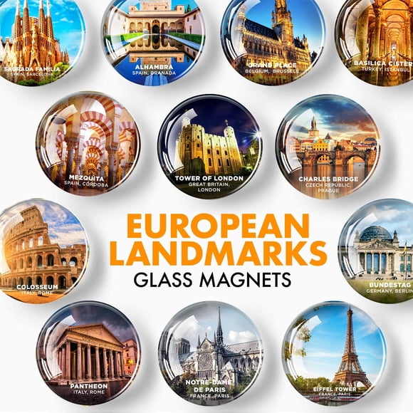 Fridge Magnets – Glass Decorative Magnets for Fridge – Succulent Refrigerator Magnets for Whiteboard, Kitchen and Office – Funny Inspirational Locker Magnets for Boys and Girls