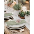 thumbnail image 5 of Sage Green Striped Cloth Napkins Set of 4 Reusable Dinner Napkins, Modern Abstract Art Geometric Stripes Cocktail Napkin Washable Table Napkins for Wedding/Holiday Party/Baby Shower 20"x20", 5 of 7