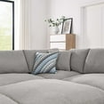 thumbnail image 4 of Modular Sectional Sofa Couch, Light Grey Gray, Fabric, Living Kitchen Cafe Bistro Hospitality Restaurant, Modern Contemporary HB34788, 4 of 5