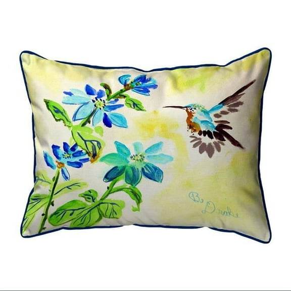 Betsy Drake ZP1009 20 x 24 in. Aqua Hummingbird Extra Large Zippered Pillow