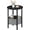 Black, variant on Vagusicc Round Side Table End Table with Storage Basket, Small Side Table Round Nightstand for Small Spaces, Tall Oval End Table with Steel Frame, Coffee Bedside Table for Living Room, Begie