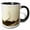 Black/White, variant on 3drose, Smoking Train in Sepia, 11oz Two-tone Yellow Mug