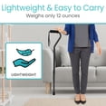 thumbnail image 5 of Bastón Vive Offset con mango de espuma cómoda para mujeres, hombres y personas mayores. Bastón ligero y ajustable de una sola punta con punta antideslizante para mayor estabilidad, equilibrio y soport, 5 of 5