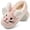 Pink, variant on Ecetana Womens Fuzzy Slippers 3D Rabbit Closed Back Slippers Fluffy Non-Slip Indoor Warm House Slippers for Women