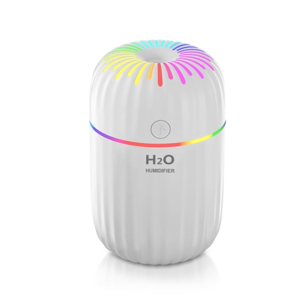 Humidificador de aire 300 ml Humedad de spray Difusor de aroma con luz nocturna Recambio de viajes de bajo ruido MIST MIST Maker Pulverizador Oficina Elenxs HA028352-01B