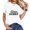 White, variant on Classy until Kickoff funny Football Women's Graphic T-Shirt, Casual and Comfortable Short Sleeve Top
