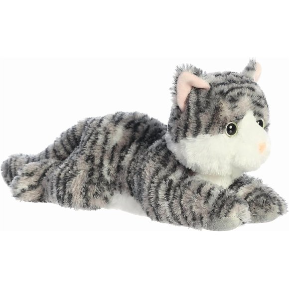 shiyou-Lily Grey Tabby Cat Flopsie Plush Stuffed Animal 12"