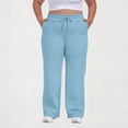 thumbnail image 3 of Sweatpants for Men Women 2026 Basic Plus Size Elastic Waist Drawstring Casual Loose Straight Leg Sweat Pants with Pockets, 3 of 6