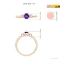 thumbnail image 4 of ANGARA Natural 0.45 Ct. Amethyst with Diamond Classic Engagement Ring in 14K Rose Gold for Women (Ring Size: 4), 4 of 9