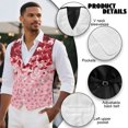 thumbnail image 6 of Yuyamidu Heart Men's V-Neck Suit Vests Butterfly Formal Slim Fit Business Dress Vest Waistcoat with 3 Pockets for Suit or Tuxedo, Valentine's Day Clothing Size L, 6 of 7