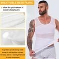 thumbnail image 5 of QRIC Men's Compression Shirt Body Shaper Slimming Workou Vest Tight Tummy Underwear Tank Top, 5 of 9