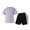Purple-03, variant on Ugoldhm Boys' Active 2-Piece Set Geometric Print T-Shirt and Shorts for Soccer, Running and Training