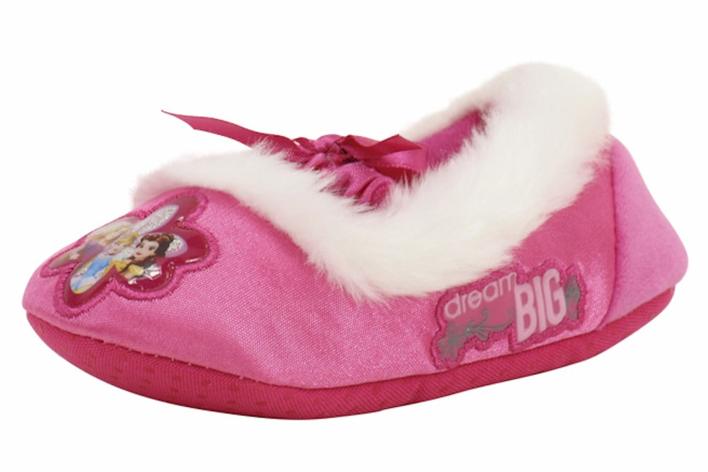 Disney Disney Princess Toddler Girl's Pink Fleece Slippers Shoes Sz M; 78T