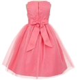 thumbnail image 3 of Little Girls Shiny Glitter Sparkle Waist Belt Flowers Girls Dresses Coral Size 4, 3 of 5
