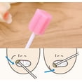 thumbnail image 4 of 100 paquetes de cuidado oral Oso de Fresa Palo de esponja desechable estéril rosa, 4 of 5