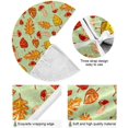thumbnail image 5 of FMSHPON Autumn Mushrooms Leaves Xmas Christmas Tree Skirt Stand Mat for Holiday Party Decoration Indoor Outdoor 36 inches, 5 of 6